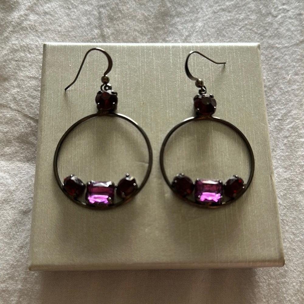 Purple stone earrings.
